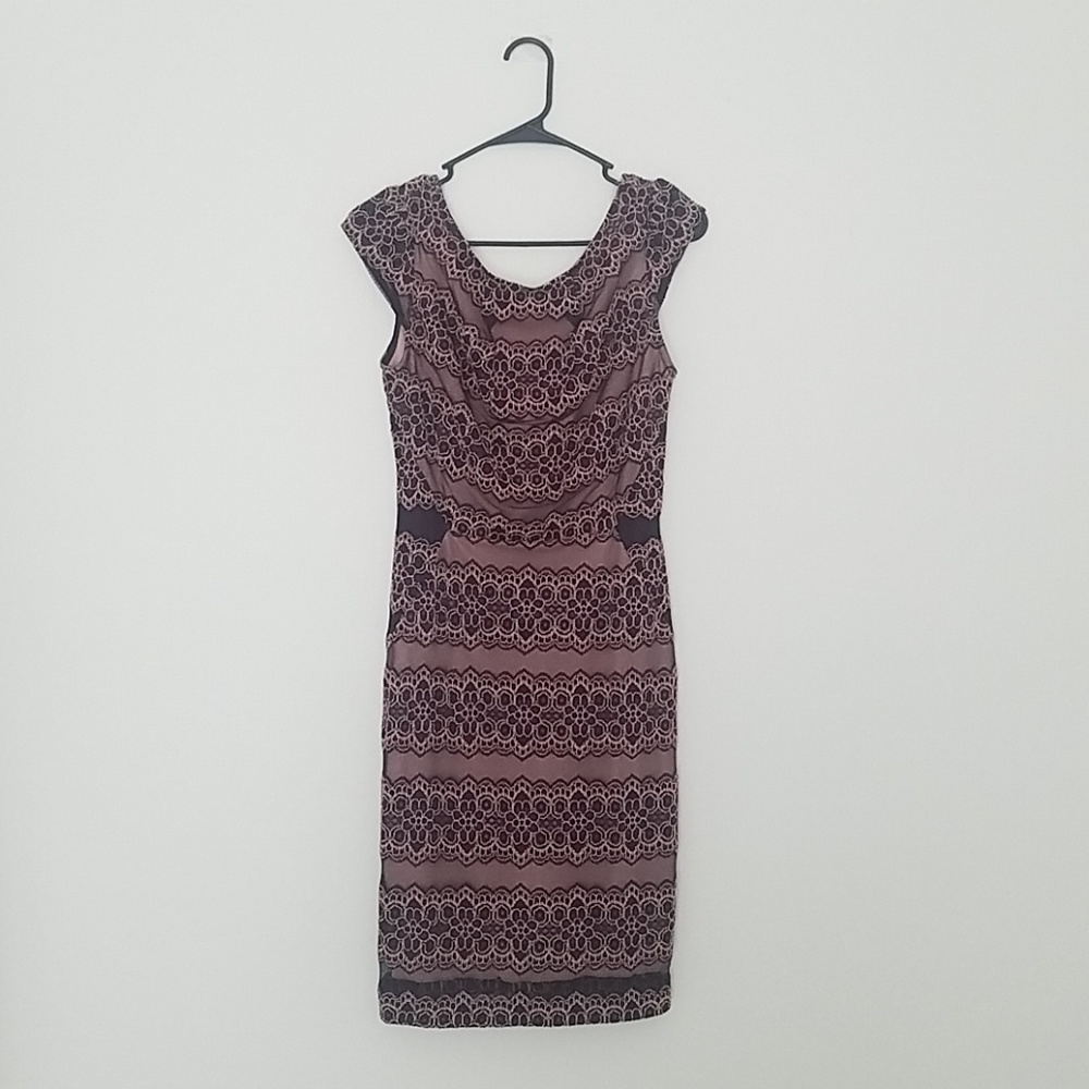 V-back Embroidered Lace Mystic Dress